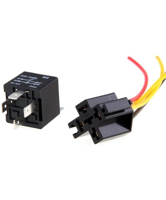 Relé 12V 40A con Zocalo 4 Pines
