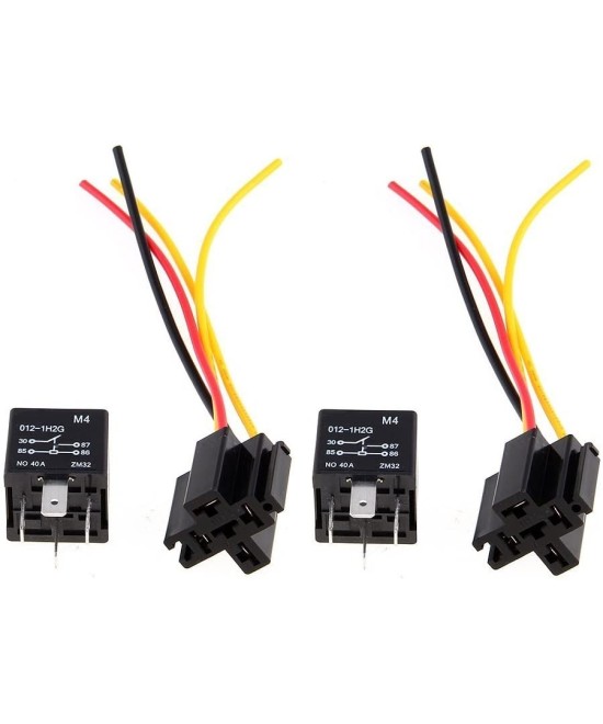 Relé 12V 40A con Zocalo 4 Pines