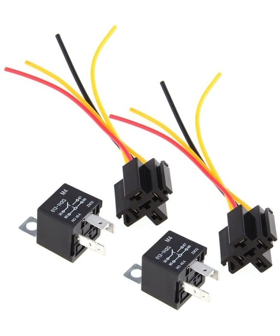Relé 12V 40A con Zocalo 4 Pines