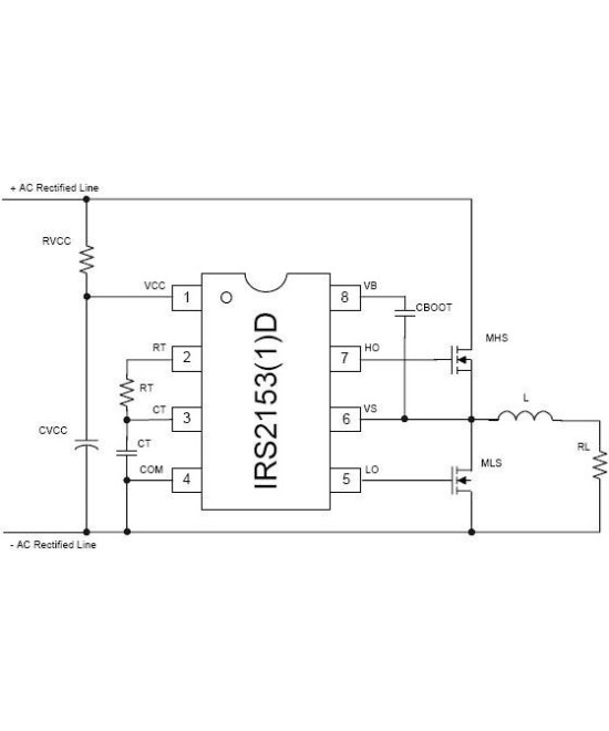Oscilador IR2153 (DIP-8)