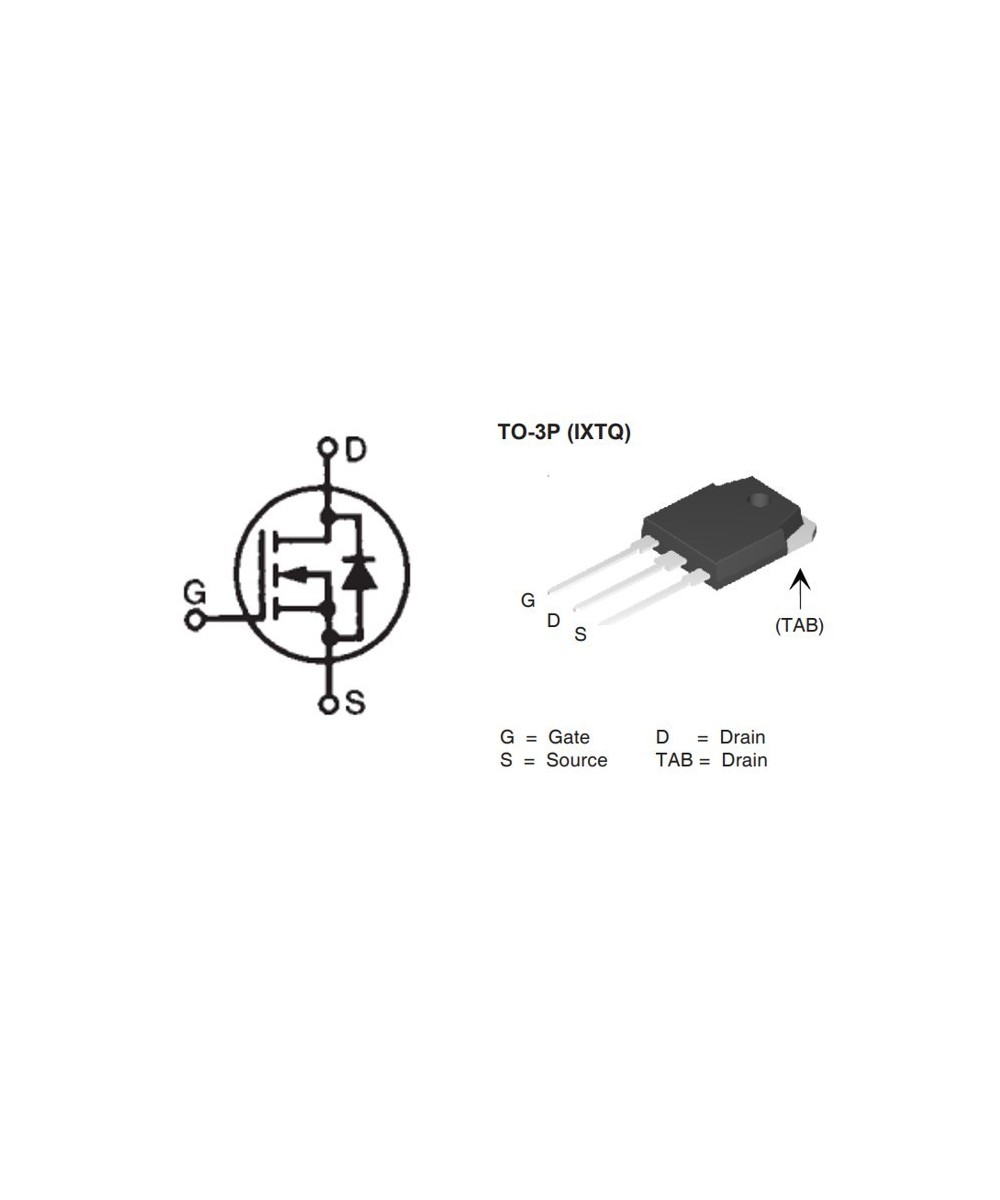Transistor de potencia Mosfet IXTQ50N20P TO-3P 200V 50A