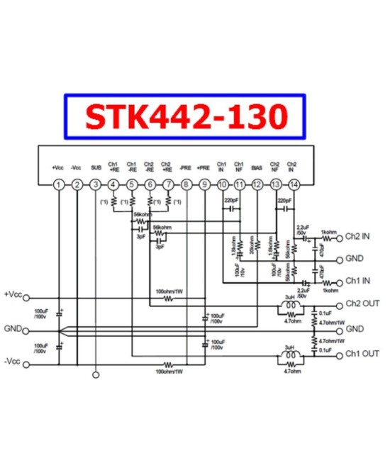 Amplificador de Audio STK442-130