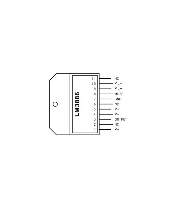 Amplificador de Potencia de Audio LM3886TF 68W (TO-220)