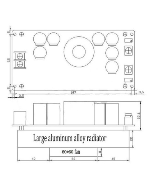 Regulador/ Estabilizador descendente de voltaje 30A 800W