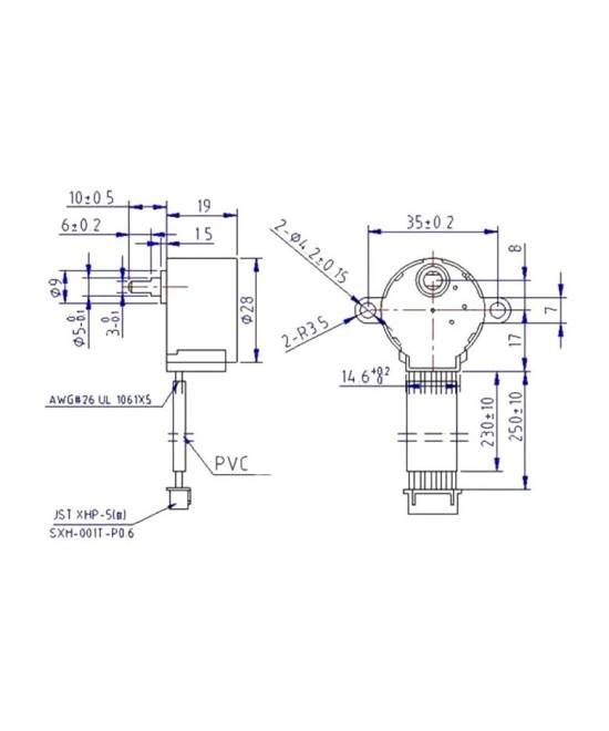 Motor paso a paso 5V DC con controlador