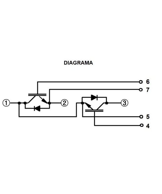 Modulo Transistor IGBT de Alta Potencia 600V 300A DM2G300SH6NE