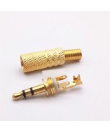 Conector Macho 3.5mm 3 pines con Resorte
