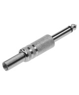 Conector Mono Hembra y Macho 1/4" (6.35mm) con Resorte