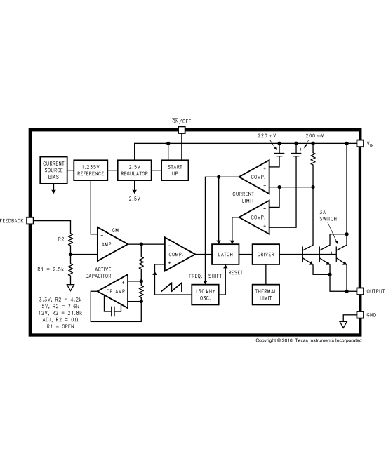 Regulador de Voltaje LM2596S-ADJ/NOPB 4.5V a 40V Entrada a 1.2V a 37V Salida 5 pines (TO-263)