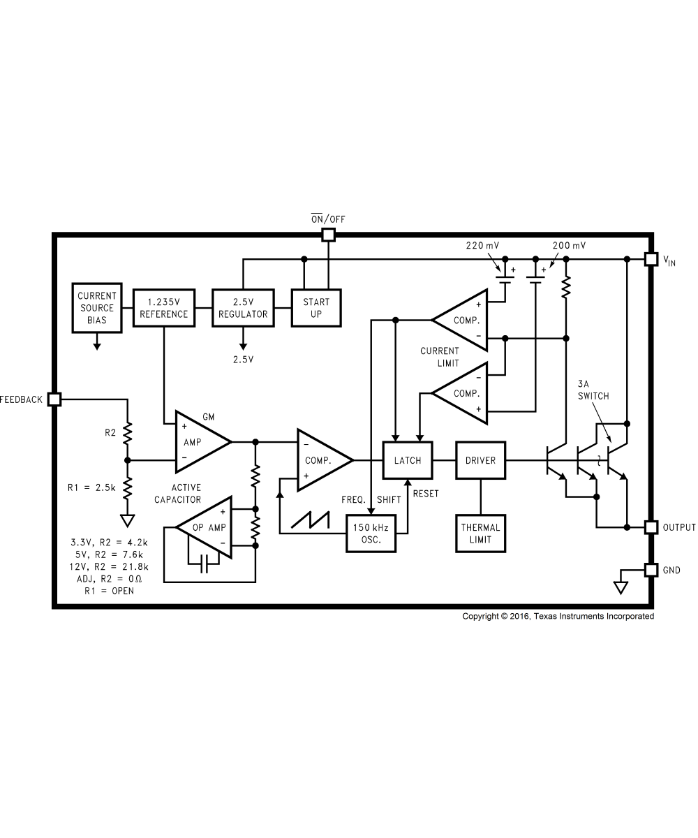 Regulador de Voltaje LM2596S-ADJ/NOPB 4.5V a 40V Entrada a 1.2V a 37V Salida 5 pines (TO-263)