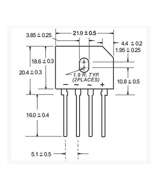 Puente Rectificador GBU2510 25A 1000V (2U)