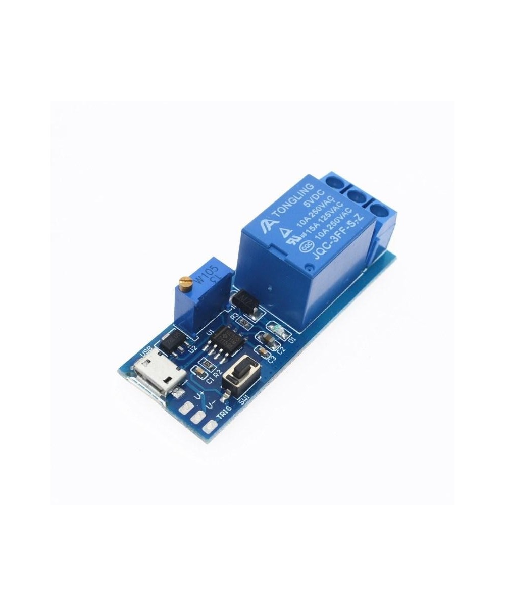 Modulo Temporizador de Rele Ajustable 5V-30V Micro USB