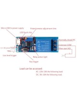 Modulo Temporizador de Rele Ajustable 5V-30V Micro USB