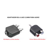 Adaptador RCA a Jack 3.5mm para Audio