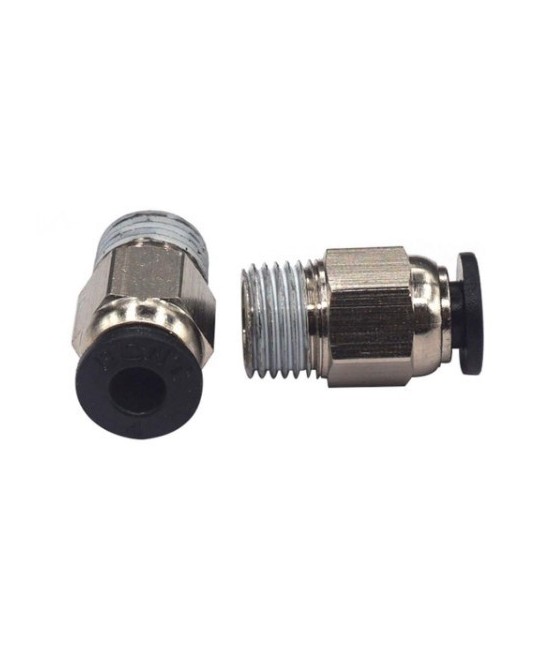 Conector guia para filamento impresora 3D V6 Roscado M10 diametro M4
