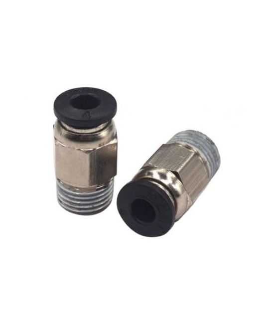 Conector guia para filamento impresora 3D V6 Roscado M10 diametro M4
