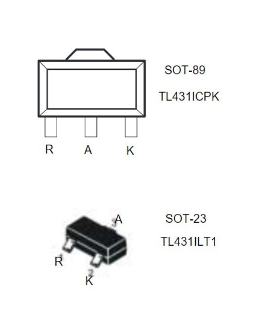 Transistor lineal ajustable TL431AC SMD