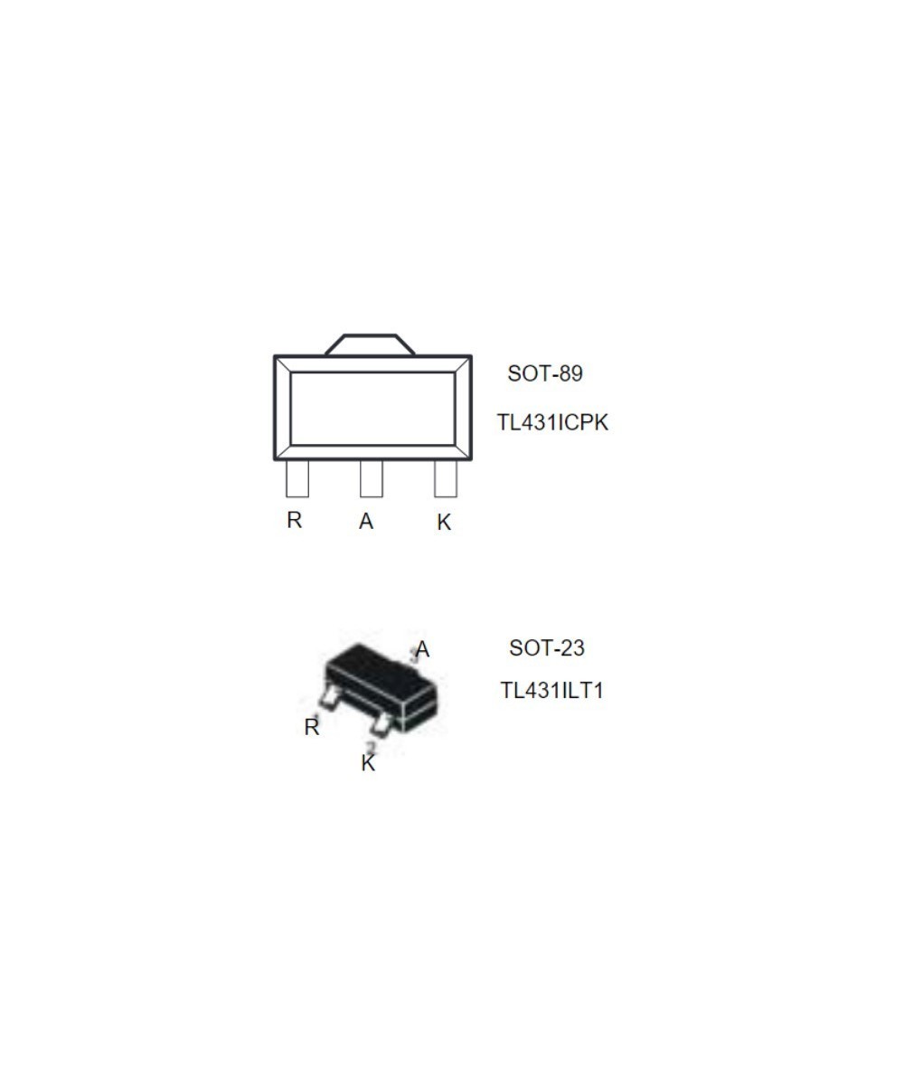 Transistor lineal ajustable TL431AC SMD