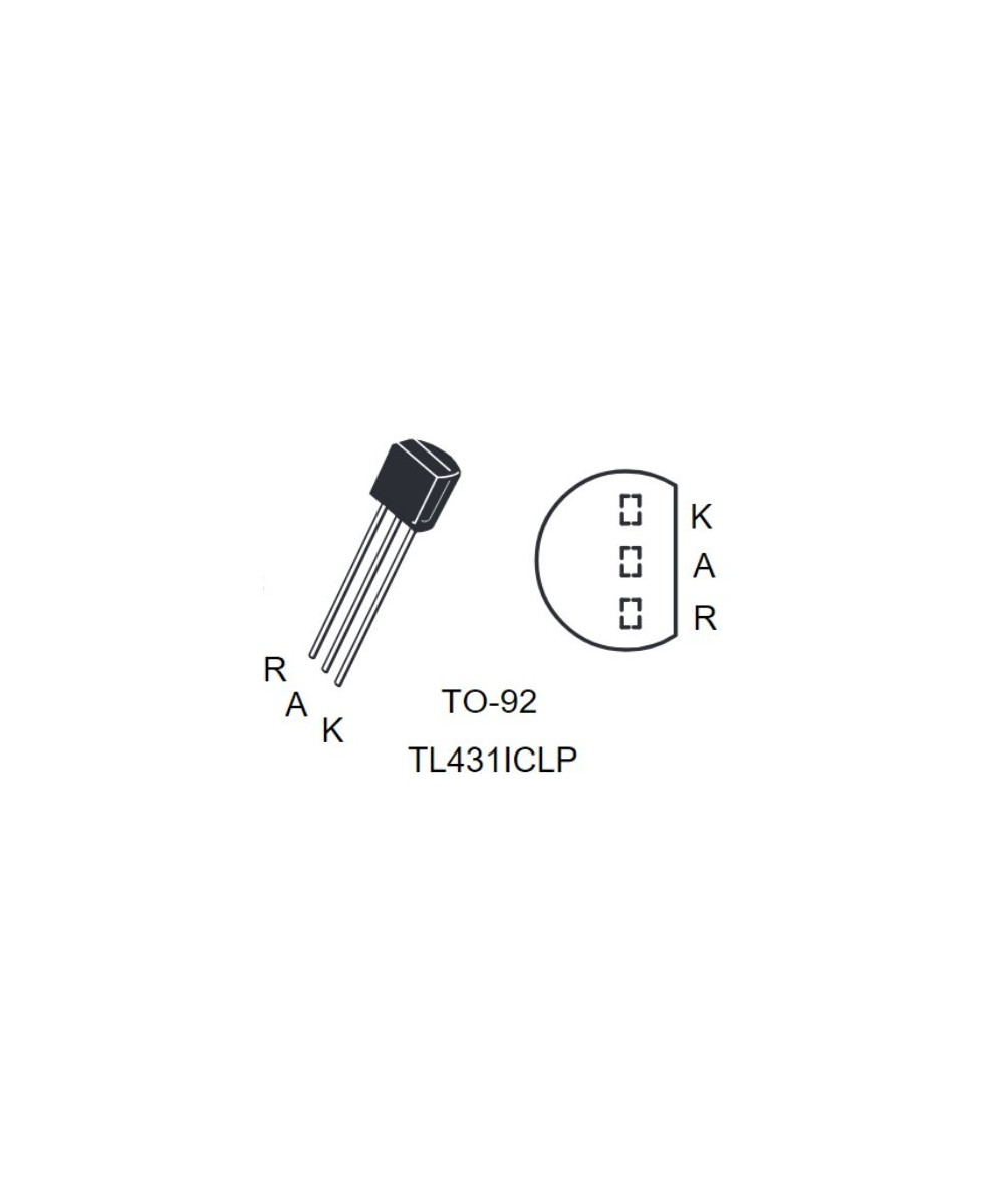 Transistor lineal ajustable TL431AA TO92