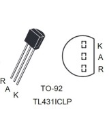 Transistor lineal ajustable TL431AA TO92