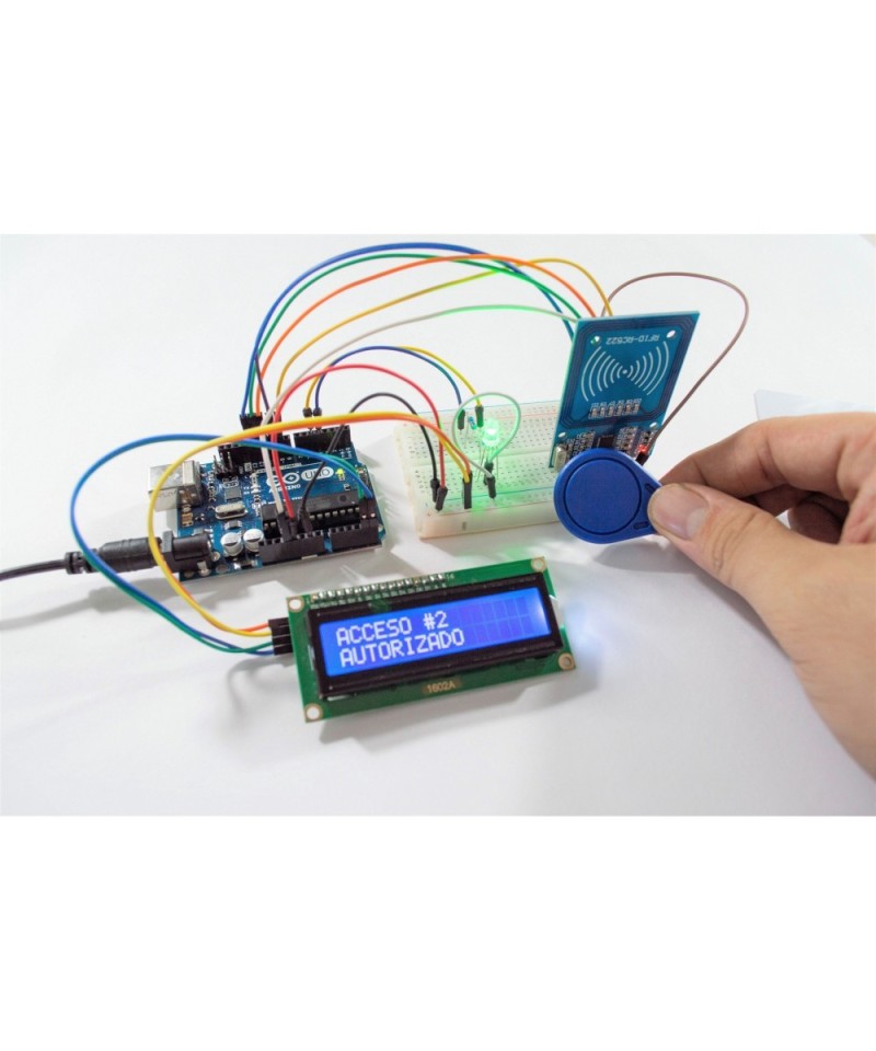 Control de Acceso RFID 13.56 Mhz con Indicador y Pantalla (DIY)