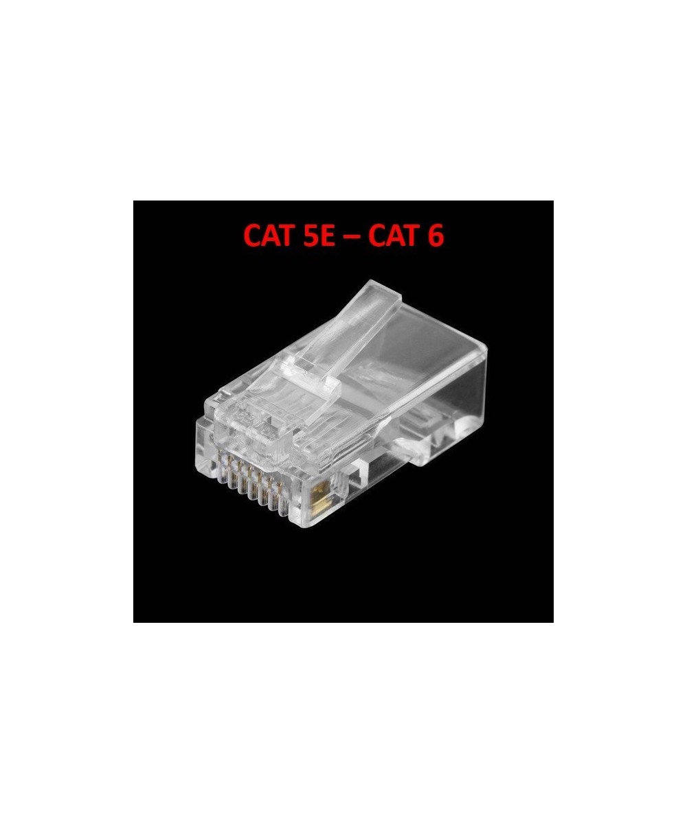 Conector RJ45 CAT5/CAT6/CAT6A para cable de red