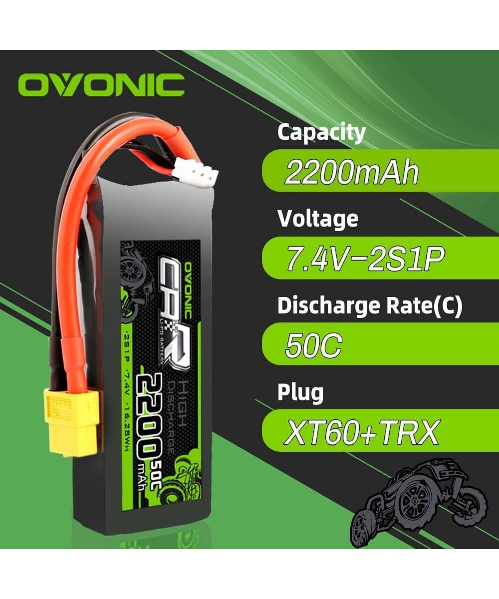 Batería tipo LiPo 7.4V 2200mAh 50C 2S OVONIC