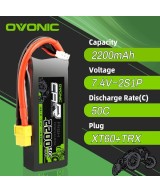 Batería tipo LiPo 7.4V 2200mAh 50C 2S OVONIC