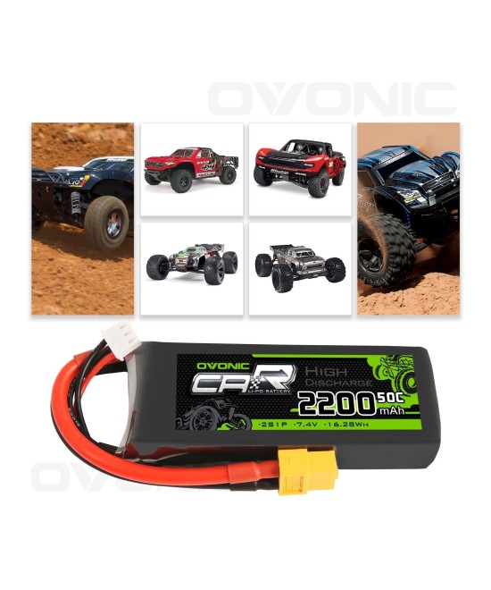 Batería tipo LiPo 7.4V 2200mAh 50C 2S OVONIC