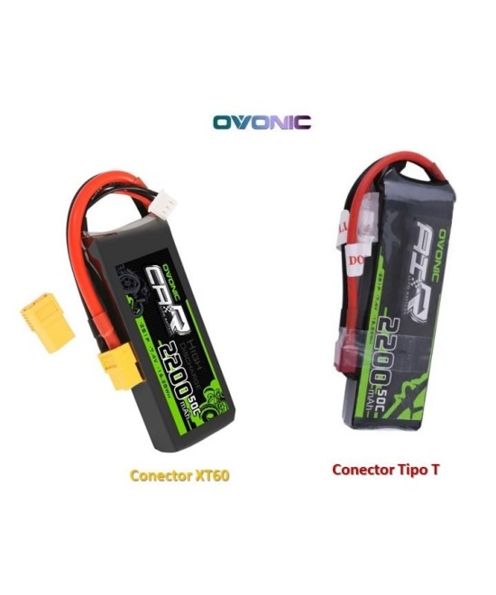 Batería tipo LiPo 7.4V 2200mAh 50C 2S OVONIC