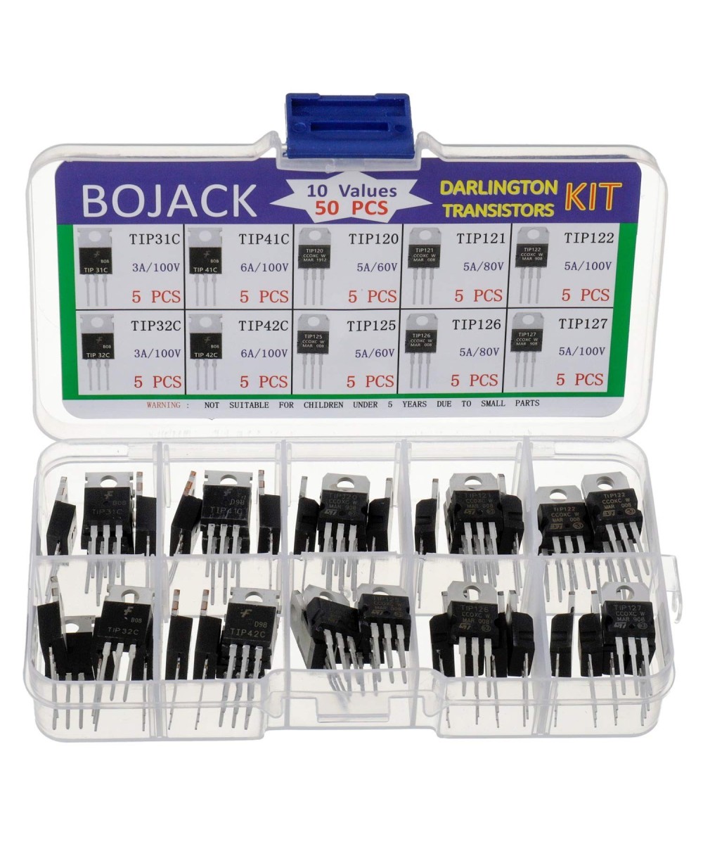 Transistores de Potencia Darlington TIP Kit 10 Valores (50U)