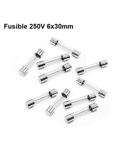 Fusible de Vidrio 0.5-20A 250V 6x30mm