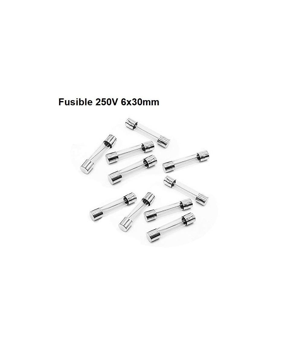 Fusible de Vidrio 0.5-20A 250V 6x30mm