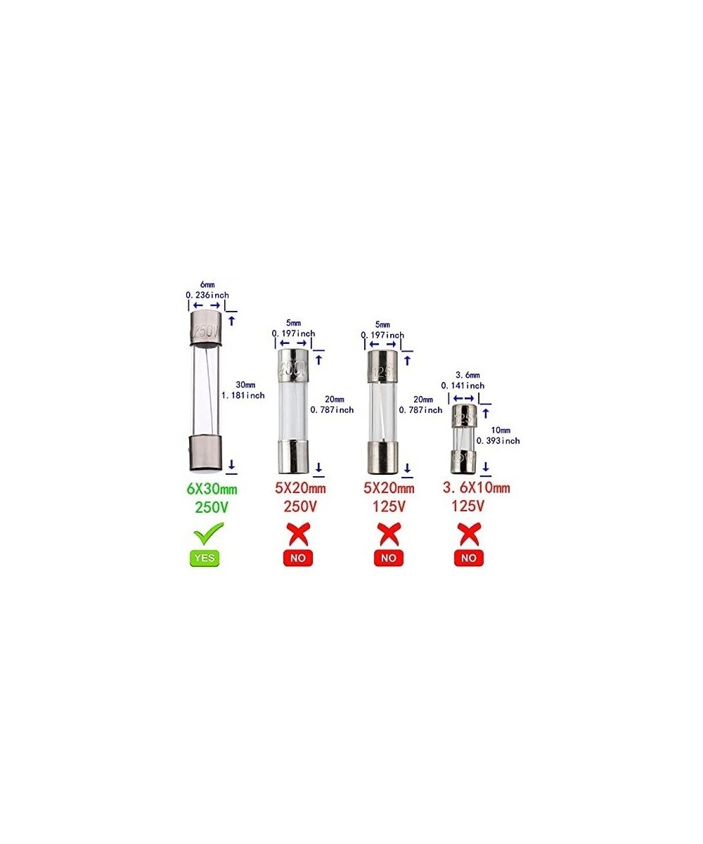 Fusible de Vidrio 0.5-20A 250V 6x30mm