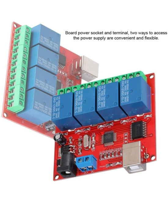 Modulo Rele USB 12V 10A 4 - 8 Canales
