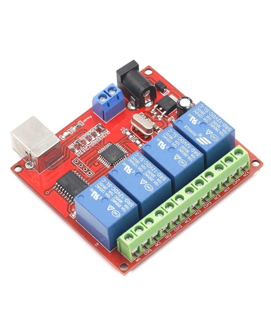 Modulo Rele USB 24V 10A 4 Canales