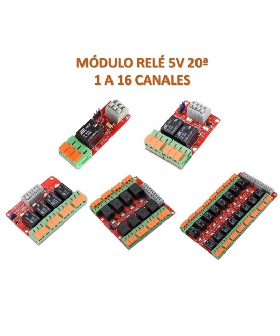 Modulo Rele 5V 20A 1-16 Canales