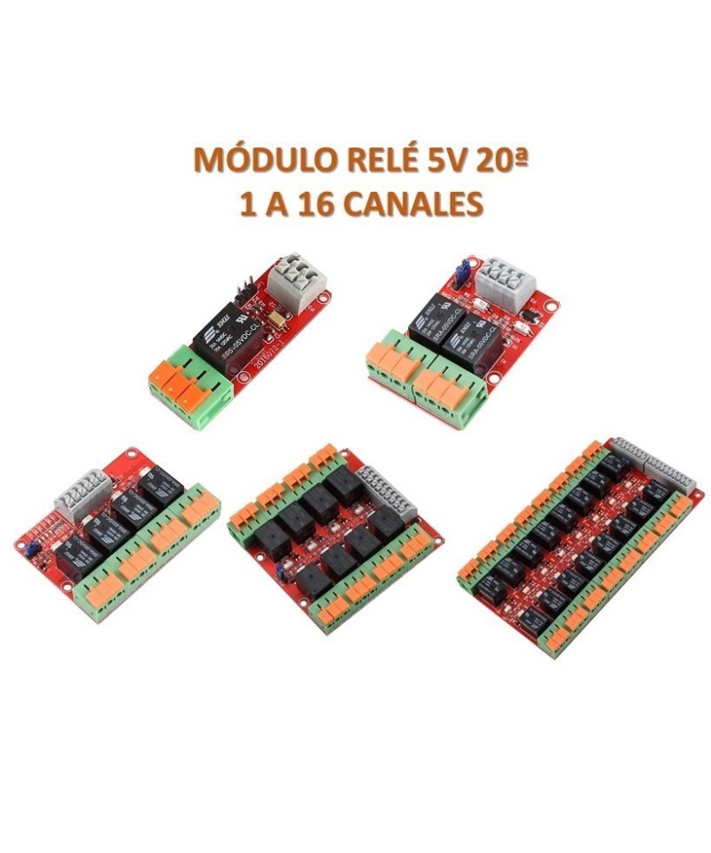 Modulo Rele 5V 20A 1-16 Canales