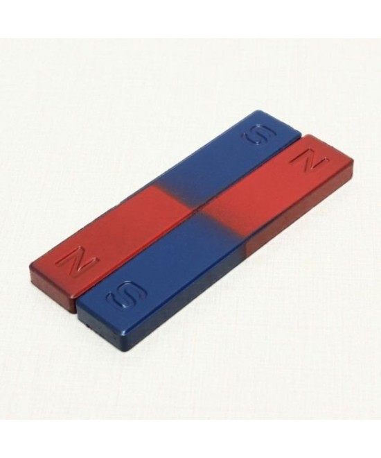 Iman de Ferrita Barra - Dona- U con Polos N-S (2U) para Experimentos