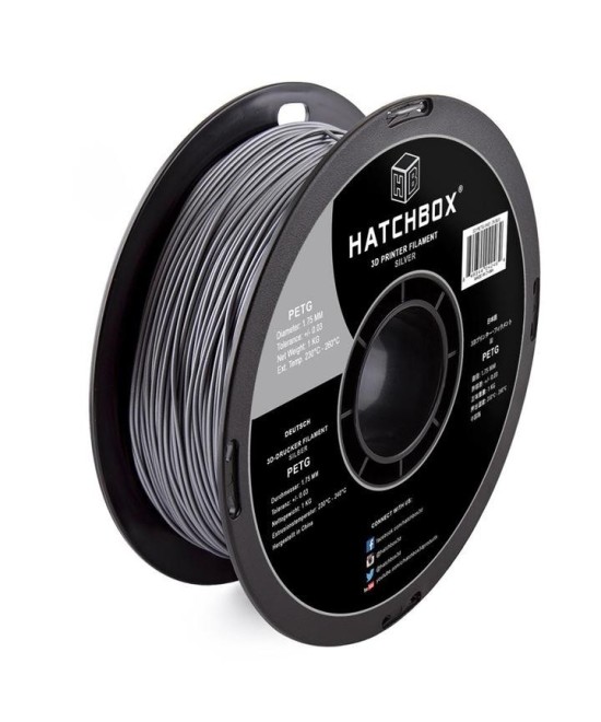Filamento Flexible PETG Hatchbox 1.75mm 2.2 Lb