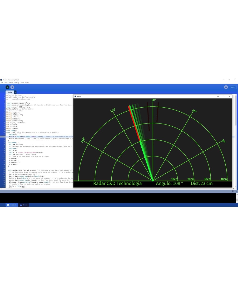 Proyecto Educativo Radar Ultrasonico con Monitor OLED 0.96" (DIY)