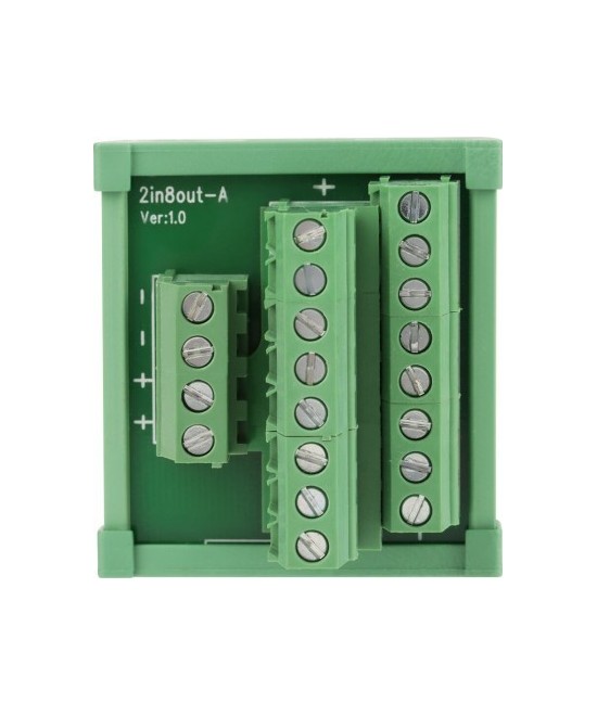 Distribuidor de Energia 2 en 8 para Riel DIN