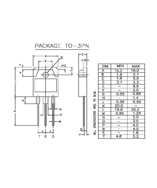 Transistor de Potencia Toshiba A1941 PNP 160V 10A (TO-3PN)