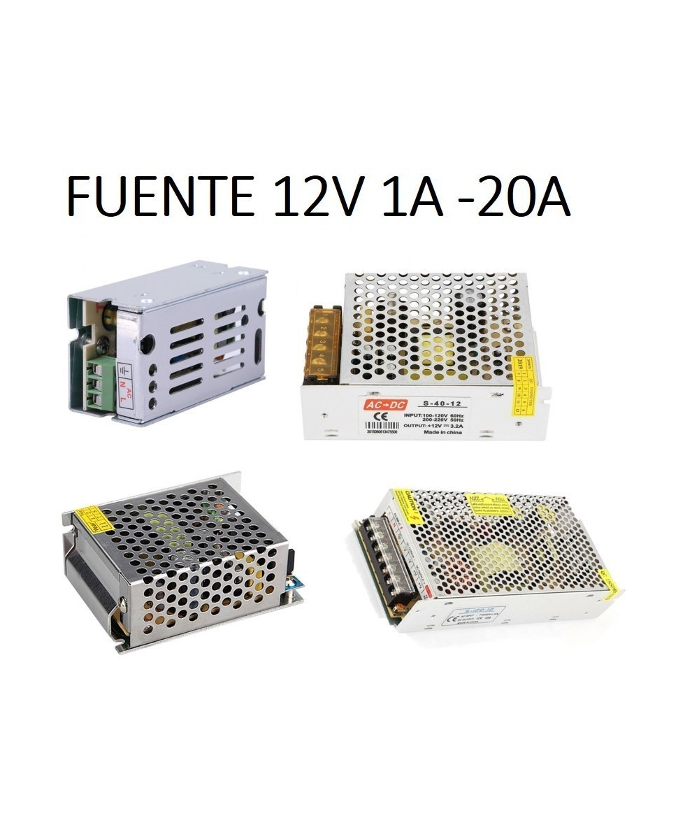 Fuente de energia conmutada 12V 1A-20A