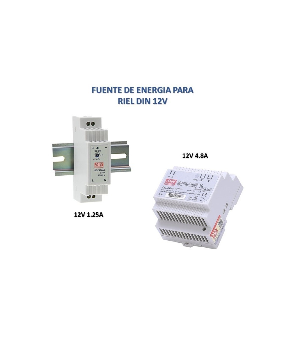Fuente de Energia para Riel Din 12V