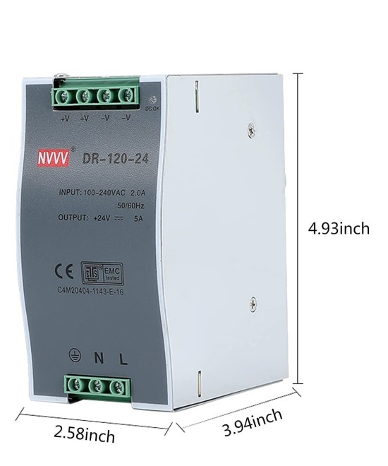 Fuente de Energia para Riel DIN 12V 10A