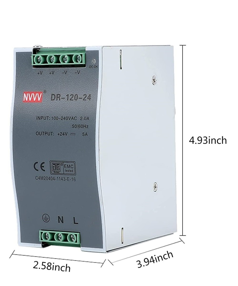 Fuente de Energia para Riel DIN 12V 10A