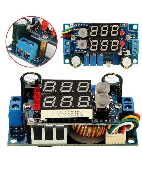 Controlador de carga solar MPPT DC-DC de 6-36V a 1.25-32V 5A