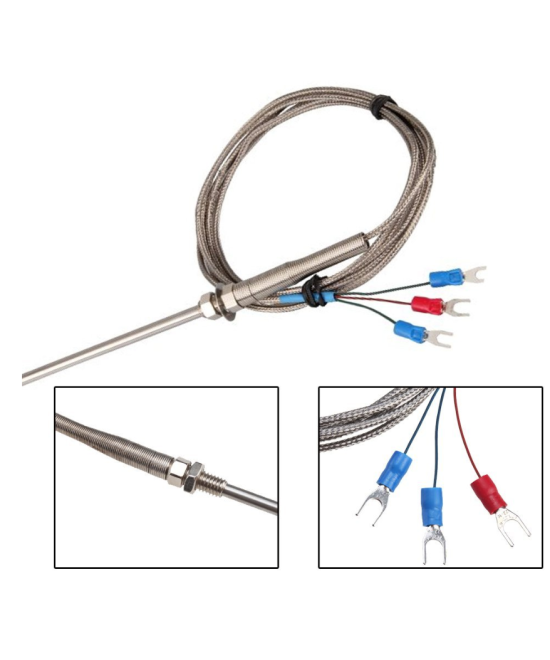 Sonda de Temperatura Termocupla PT100 WZP-291 5x100x2000mm -20 a 450 grados