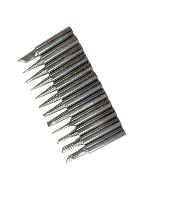 Puntas para Cautín 900M-T con Adaptador y Calentador 12 PCS